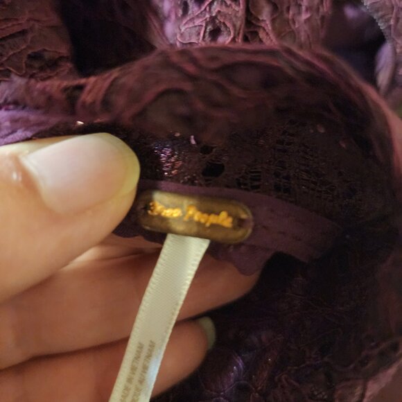 Free People Honey Honey Mini Dress NWT Purple Size 8 - Picture 12 of 16